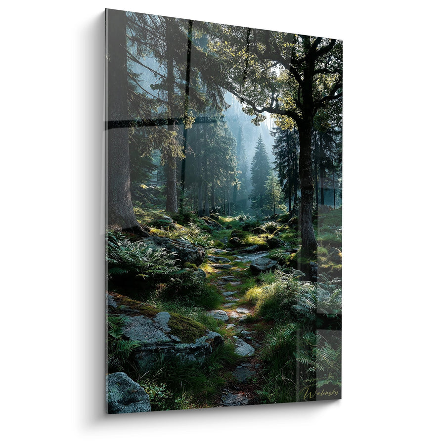 Tableau Sentier forestier mystique - Chemin Enchanté - édition Forêt