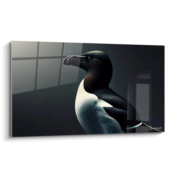 Zwarte Schildwacht Schilderij - Pinguïn Dieren Editie