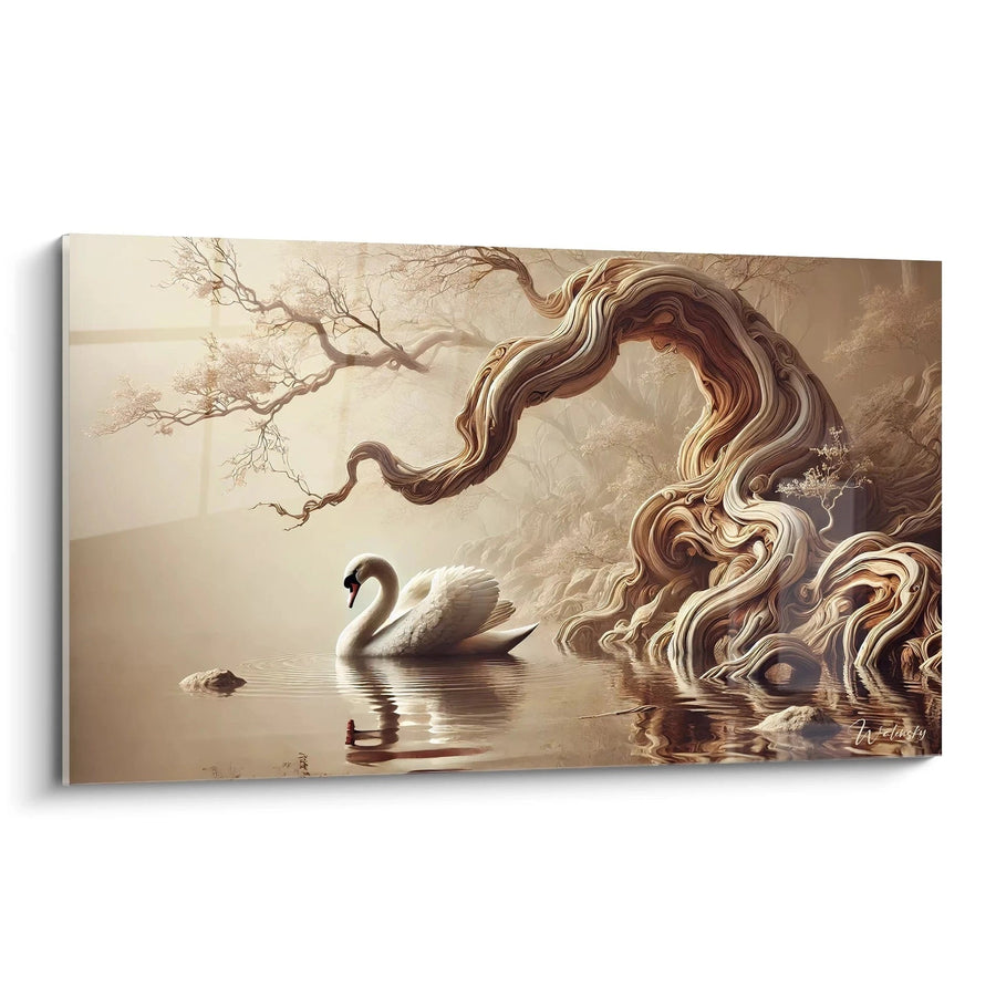 Cuadro Serenidad Encarnada - Edición Cisne Animales