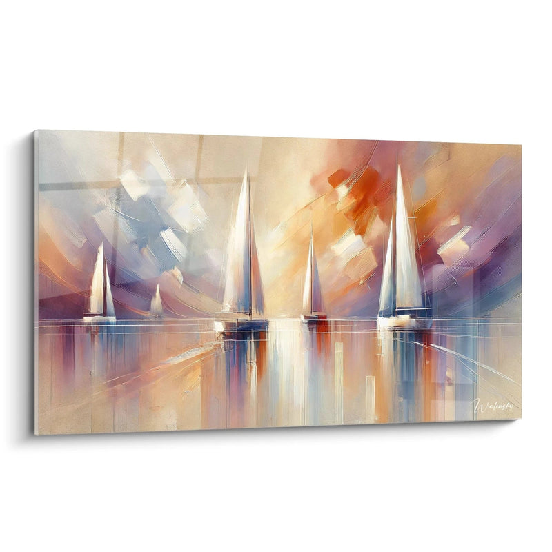 Quadro Serenità blu marino - Edizione Barca astratta