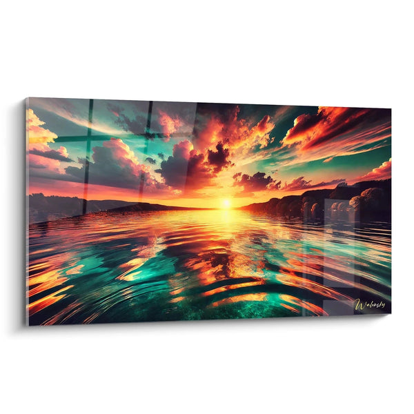 Cuadro Silencio del Océano - Edición Atardecer Paisaje