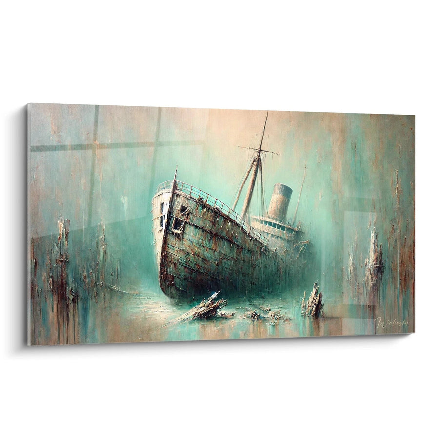 Cuadro Silencio de las Profundidades - Edición Barco Abstracto