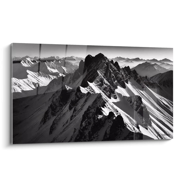 Tableau Silence des Sommets - Édition Hiver Paysage