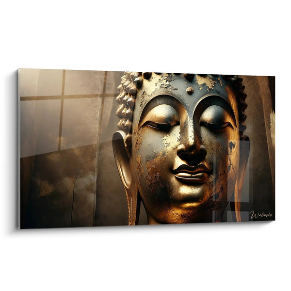 Golden Silence Wall Art - Zen Buddha Edition