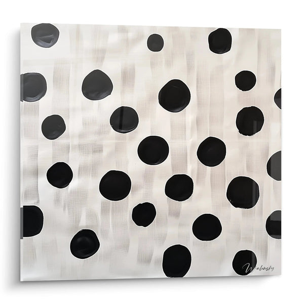 Tableau Silence Ponctué - édition tacheté noir et blanc (Copie)