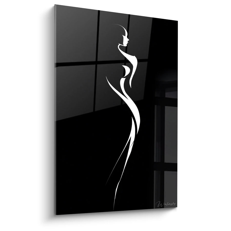 Tableau Silhouette Féminine Élégante - Grâce Moderne - Edition personnages noir et blanc