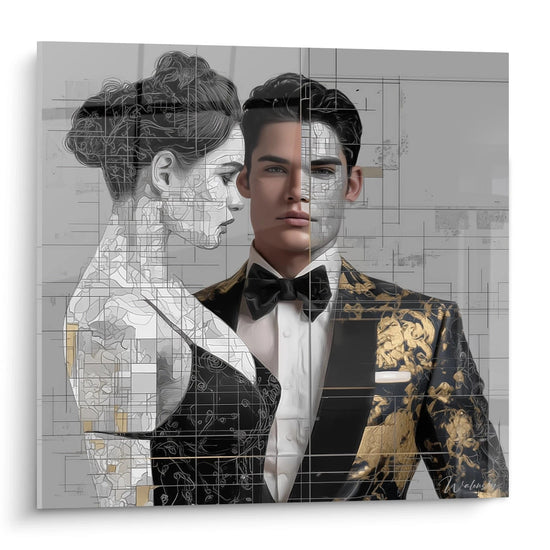 Tableau Smoking Doré - Modernité Classique - édition beauté masculine