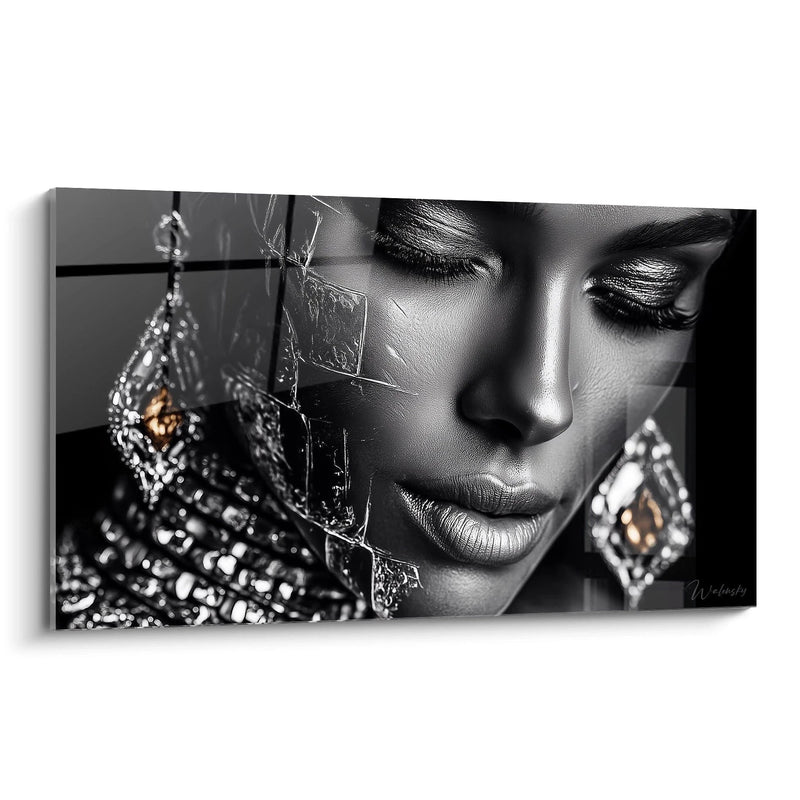 Black Sophistication Painting - Sparkling Jewelry - fashion accessories edition