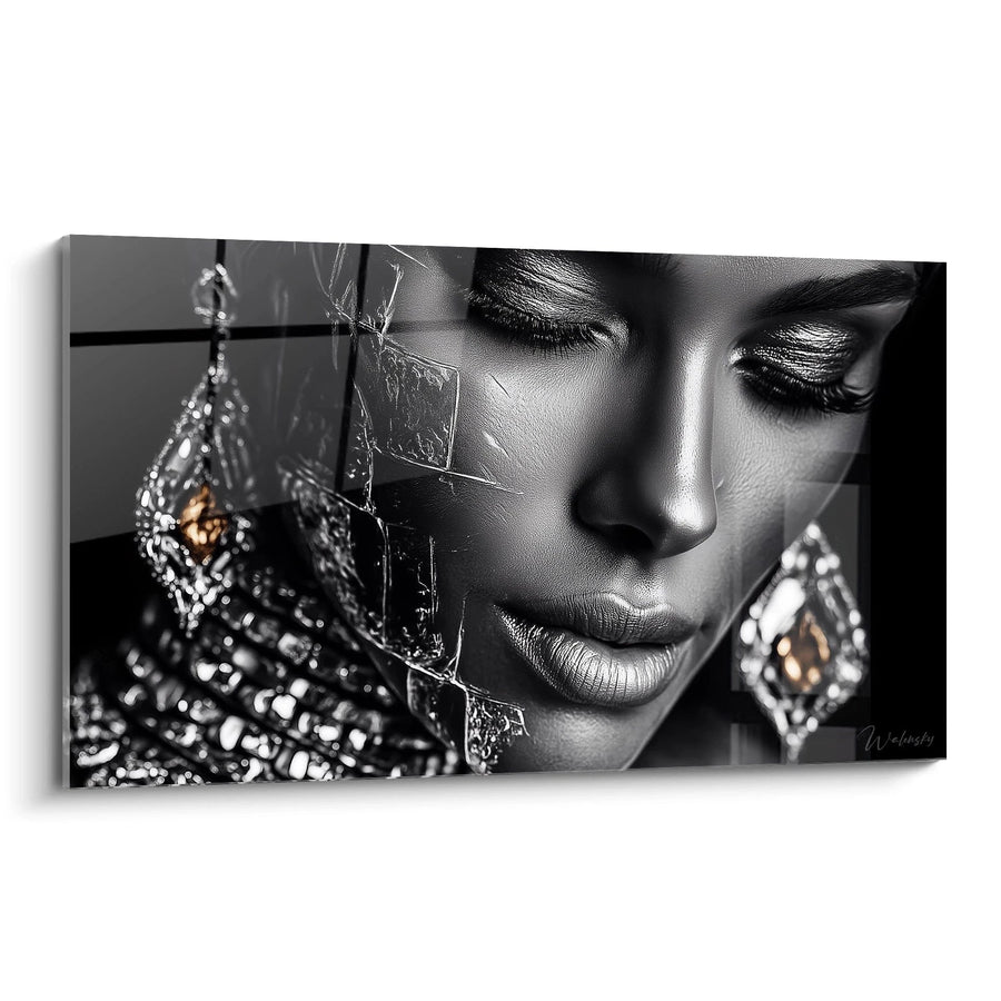 Tableau Sophistication Noire - Bijoux Scintillants - édition accessoires de mode