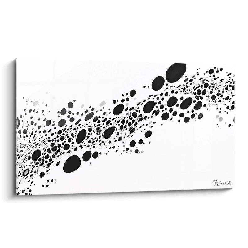 Cosmic Breath Wall Art - Speckled Black and White Edition