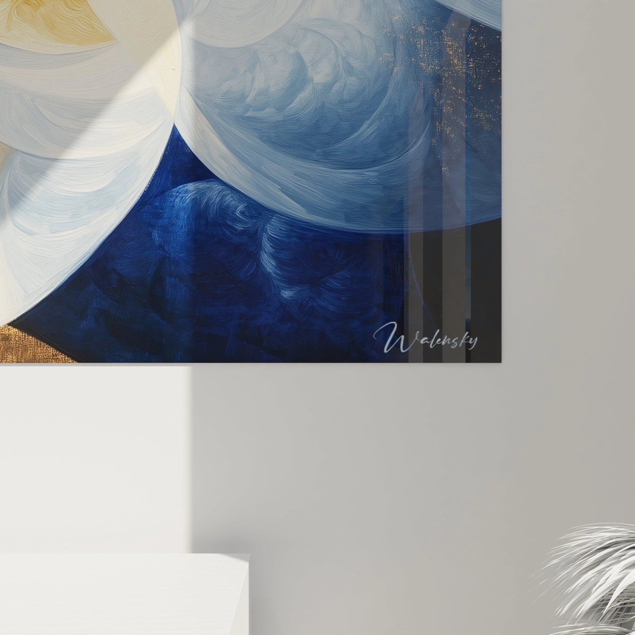 Tableau Souffle Divin Blanc - Edition Moderne Abstrait - Walensky