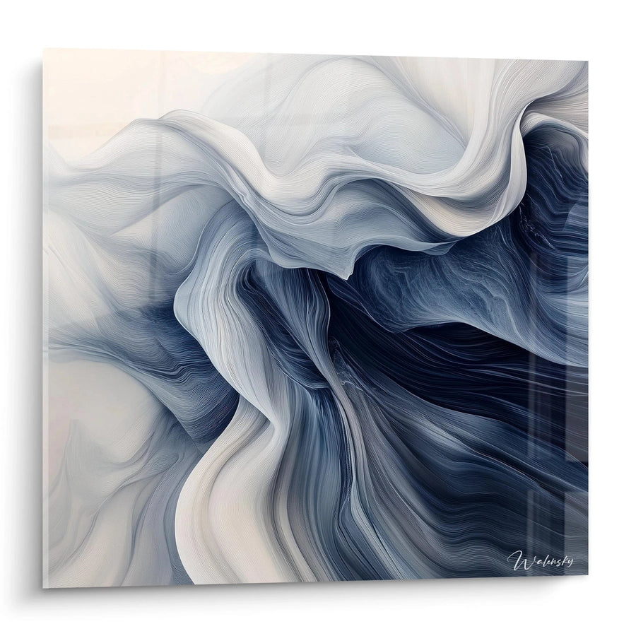 Tableau Souffle Marin Cristallin - Édition Moderne Abstrait
