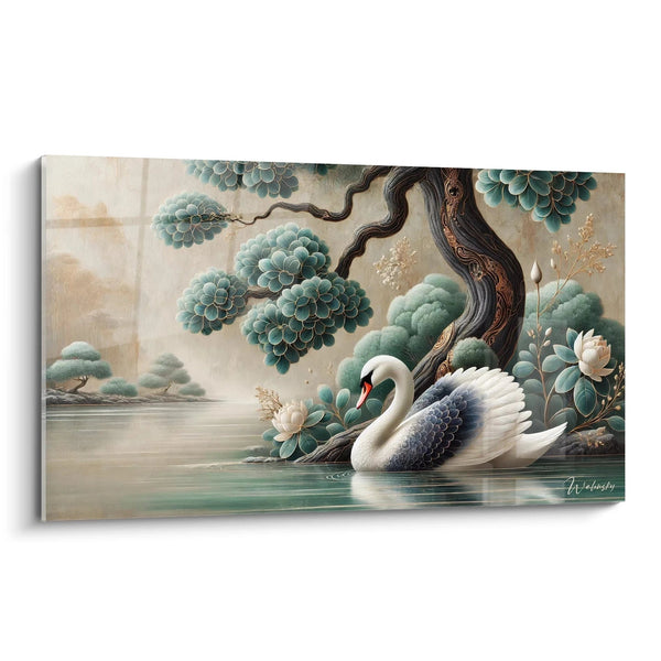 Cuadro Bajo el Árbol Sagrado - Edición Cisne Animales