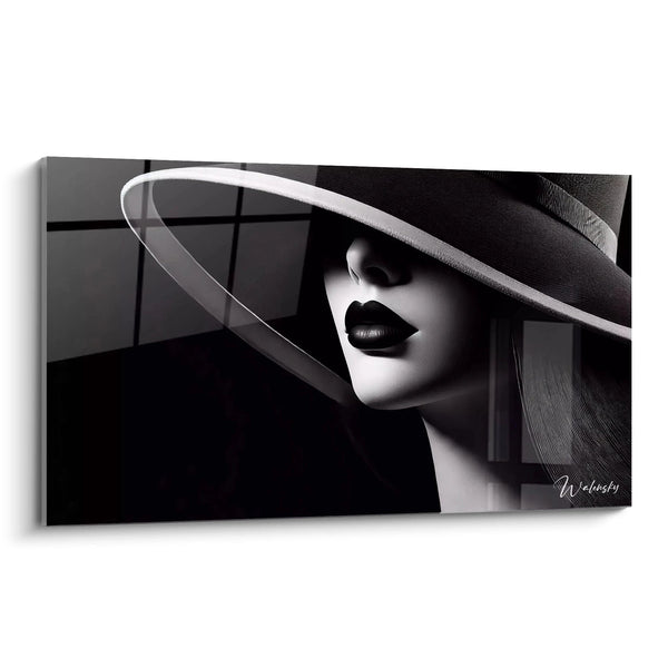 Cuadro Bajo el Sombrero - Edición Blanco y Negro