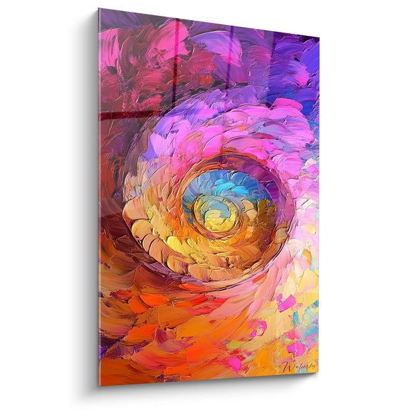 Cuadro espiral remolino multicolor - Vortex de luz - edición espiral abstracto