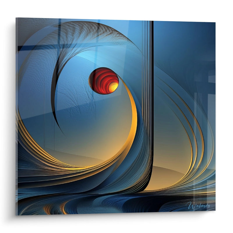 Kosmisches Spiraltableau - Leuchtender Wirbel - Abstrakte Landschaftsausgabe