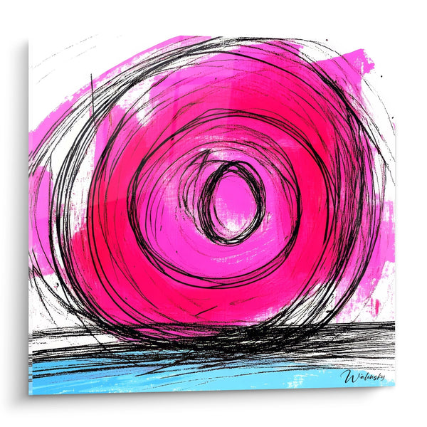 Spiralwirbel-Bild - Rosa Energie - Zeichnungsausgabe