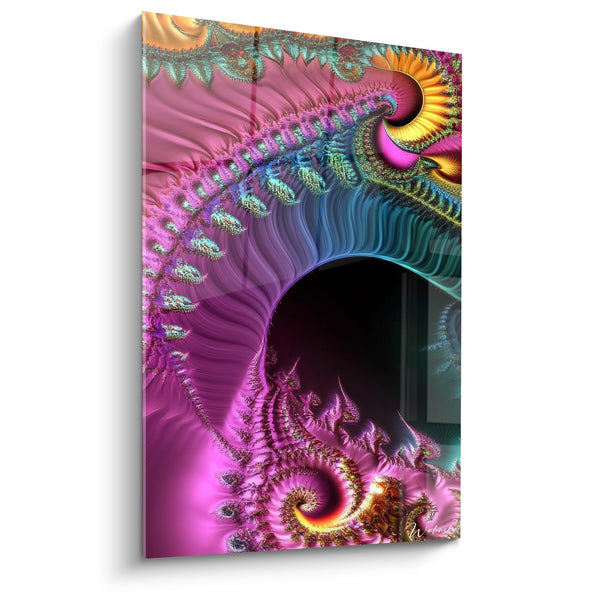 Obraz spirali fraktalnej w kolorach - Elegancja Chromatyczna - edycja fraktalna