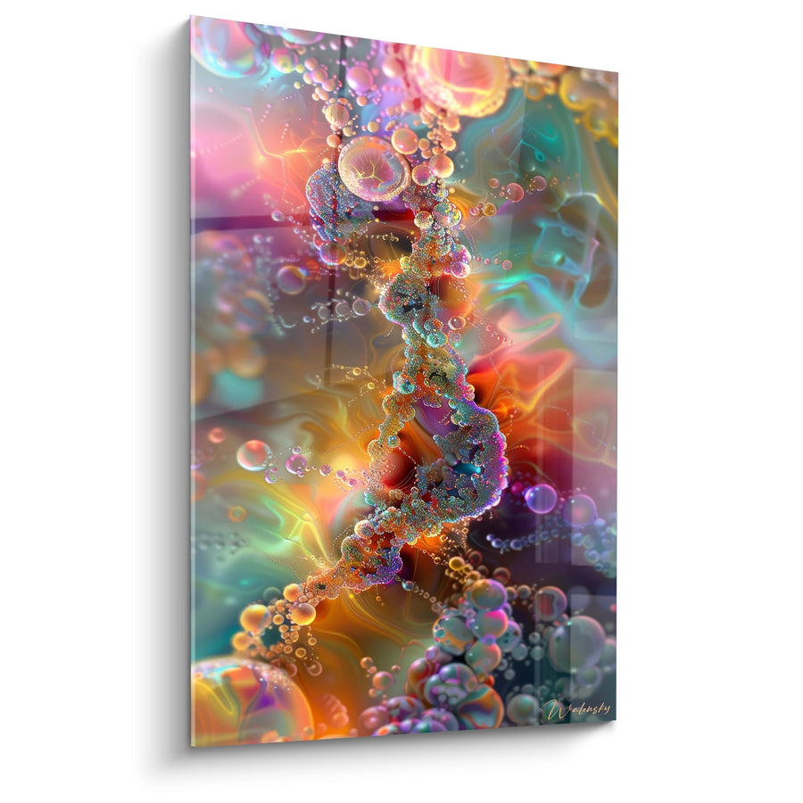Tableau spirale neuronale iridescente - Connexions Cosmiques - édition neuronal