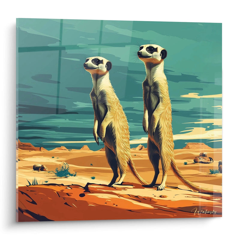 Tableau Suricates Âmes du Kalahari - édition suricate