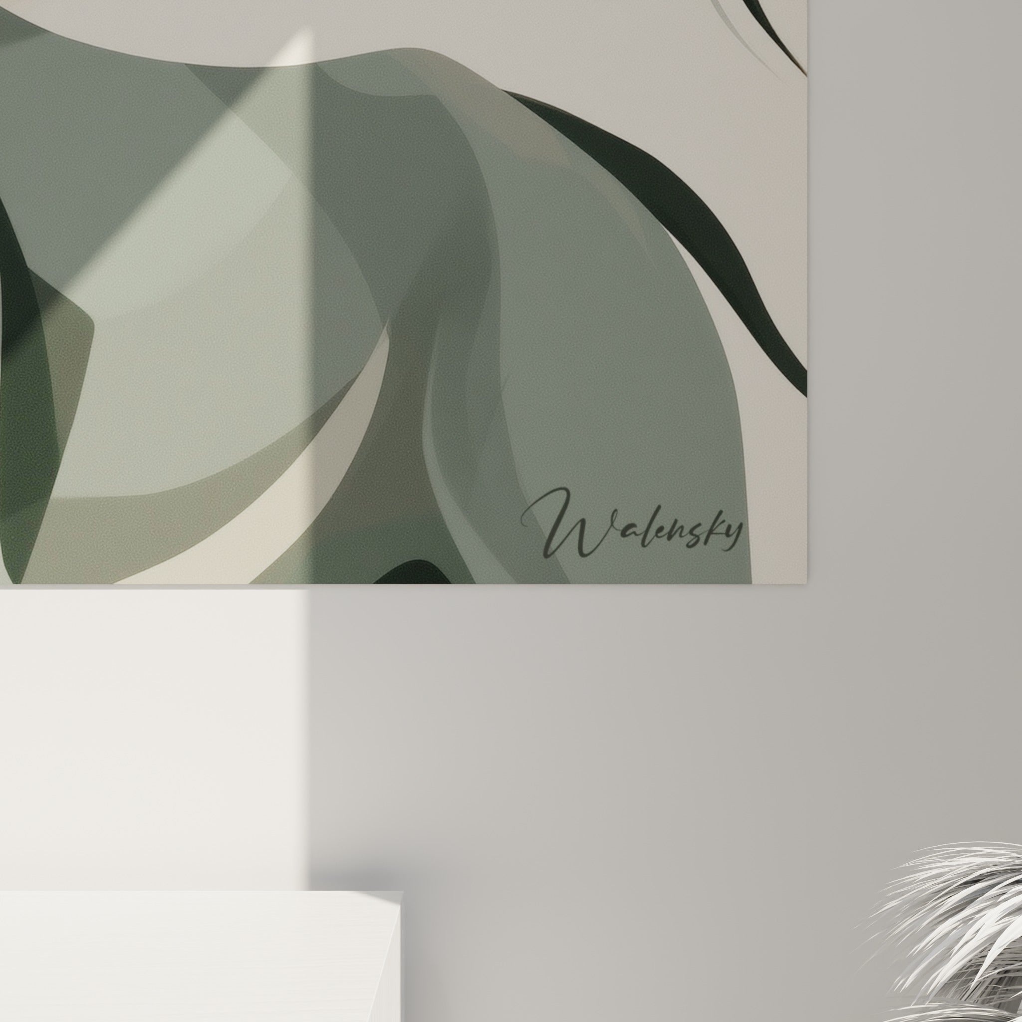 Détail des facettes anthracite et des touches rouge corail sur la toile du taureau