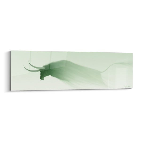 Tableau Taureau longicorne vert amande évanescent - Souvenir évanescent - Edition Taureau