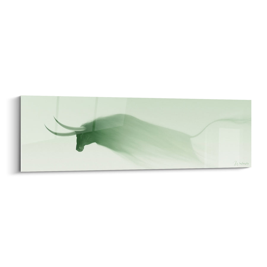 Tableau Taureau longicorne vert amande évanescent - Souvenir évanescent - Edition Taureau