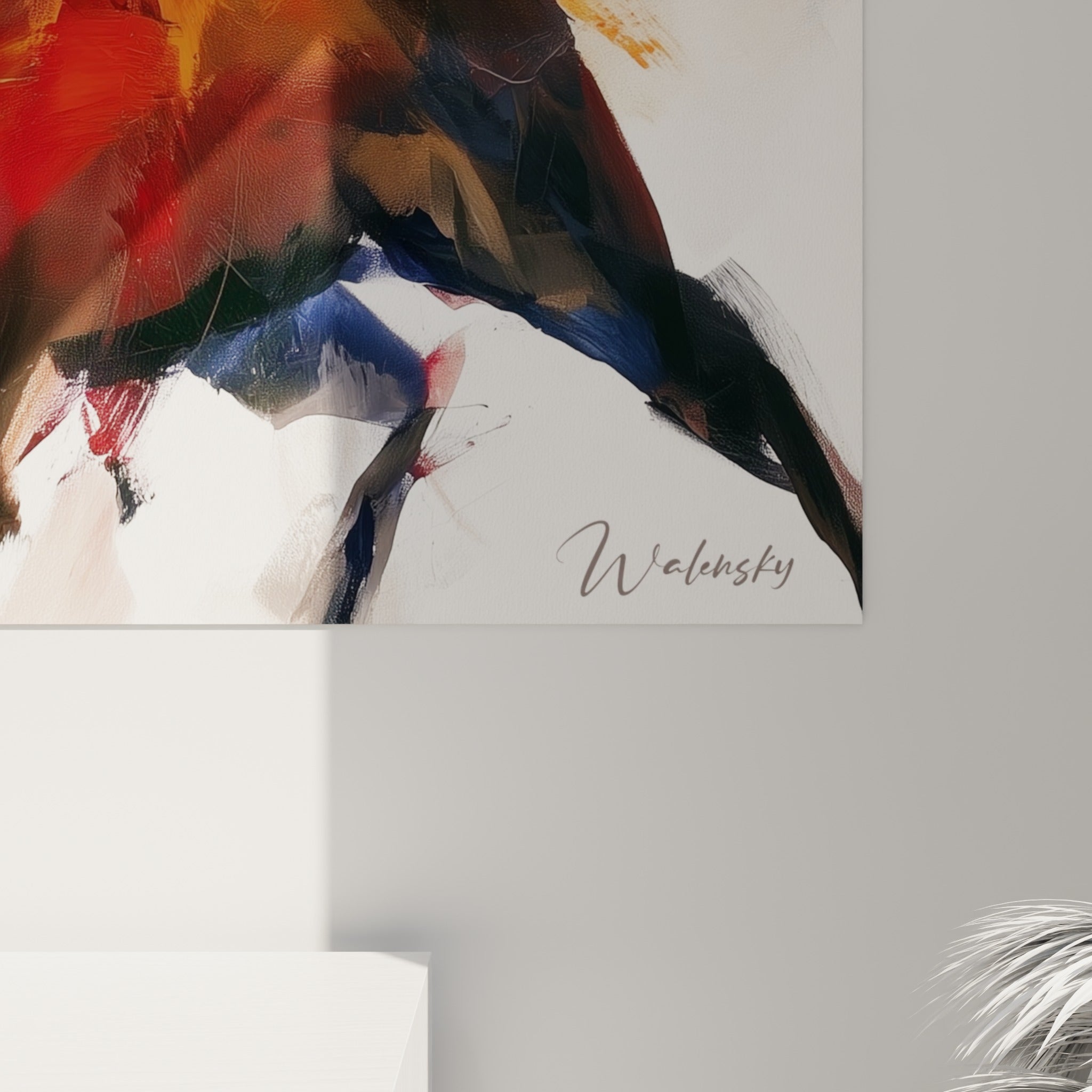 Empâtements rouges et coulures ocre se mêlant au noir profond sur la toile du taureau