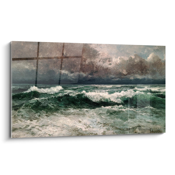 Cuadro tormenta en el mar - Barco en las olas - edición mar