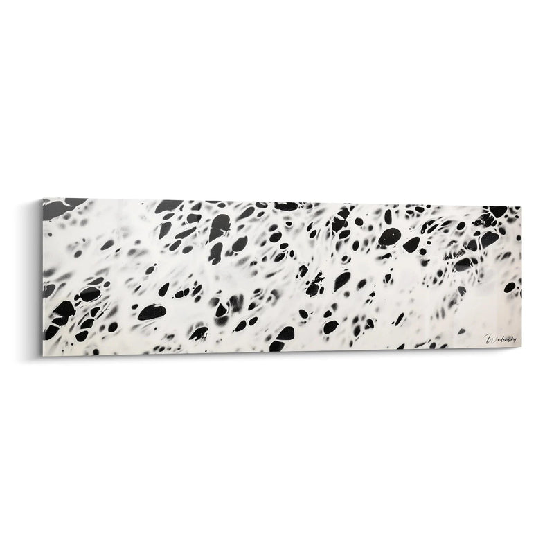 Silent Gray Storm Painting - Speckled Black and White Edition