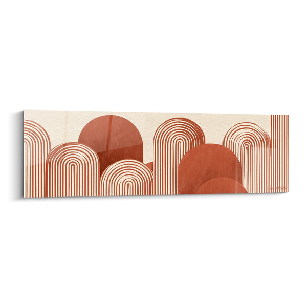 Tableau Arches courbes brique et crème - Collines suspendues - Edition Terracotta