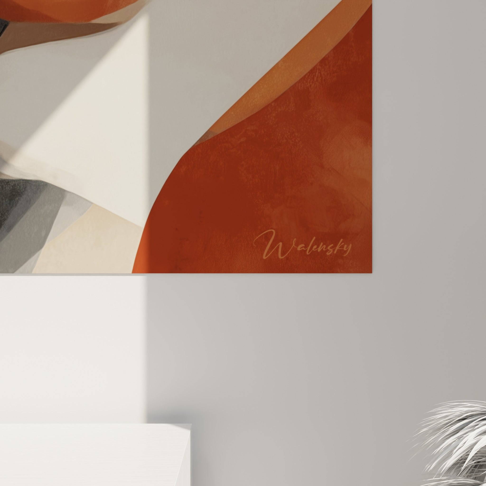 Détail des lèvres orangées et du grain anthracite du portrait, matière picturale visible en gros plan