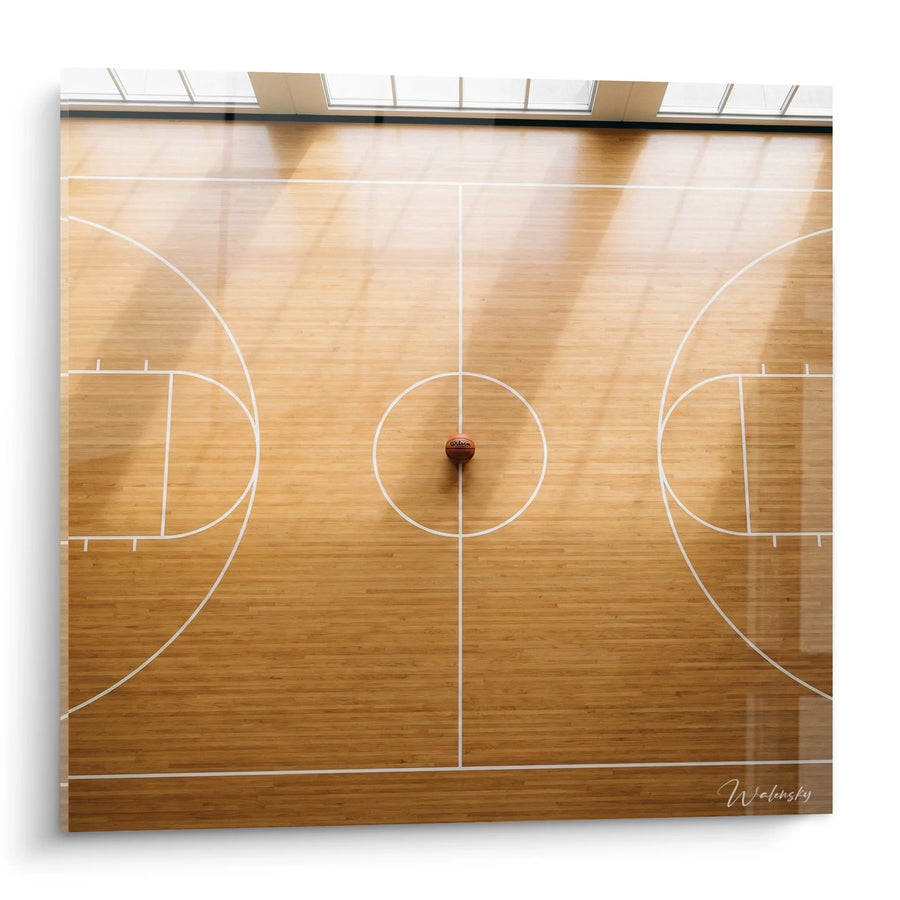 Tableau Terrain Basketball Vue Aérienne - Court Moderne - Edition Basket Ball