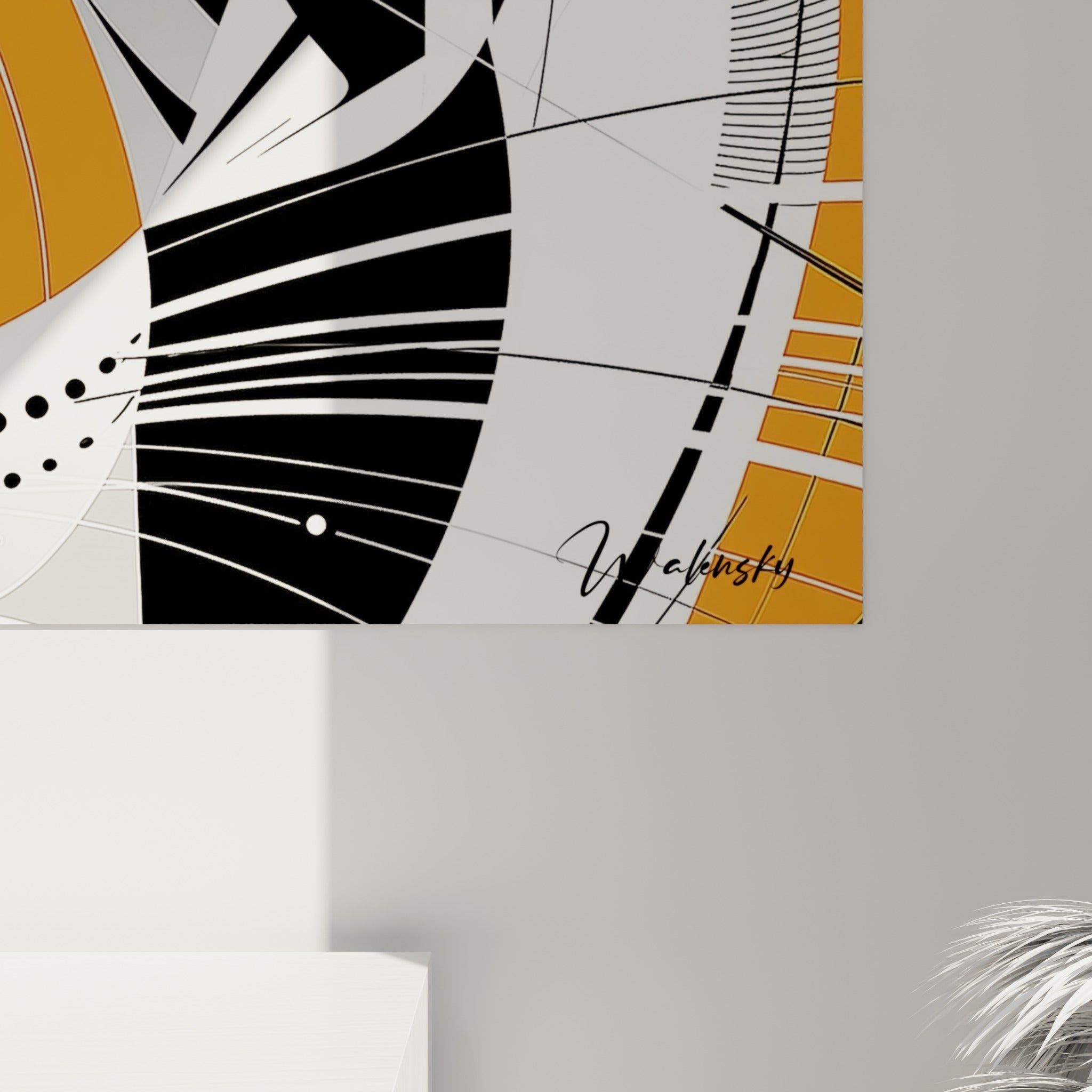 Grain lisse et coulures fines des rayures noires et orange sur la surface brillante du tableau tigre