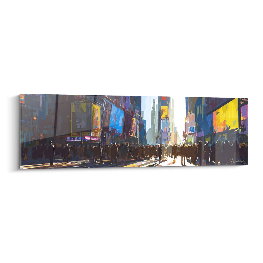 Tableau Times Square Manhattan - Lumières urbaines panoramique - édition New York