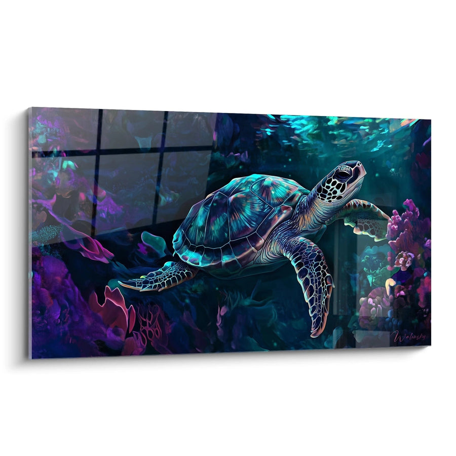 Tableau tortue de mer rêve iridescent - édition tortue de mer