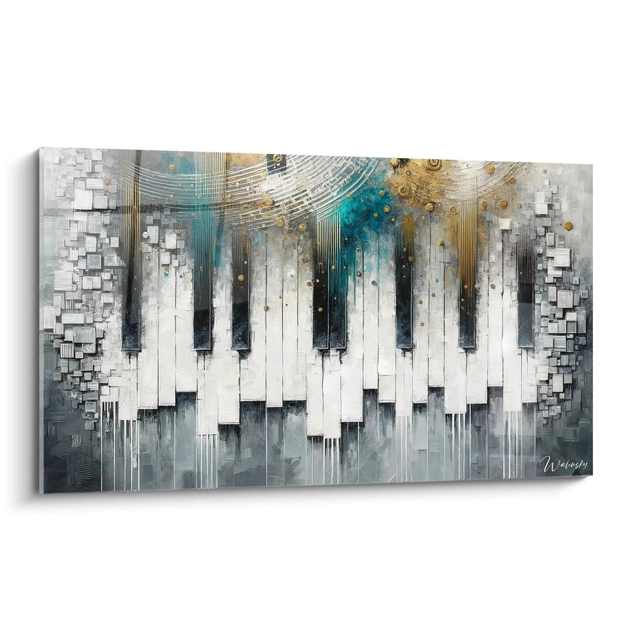 Cuadro Toque de Oro y Plata - Edición Música Abstracta