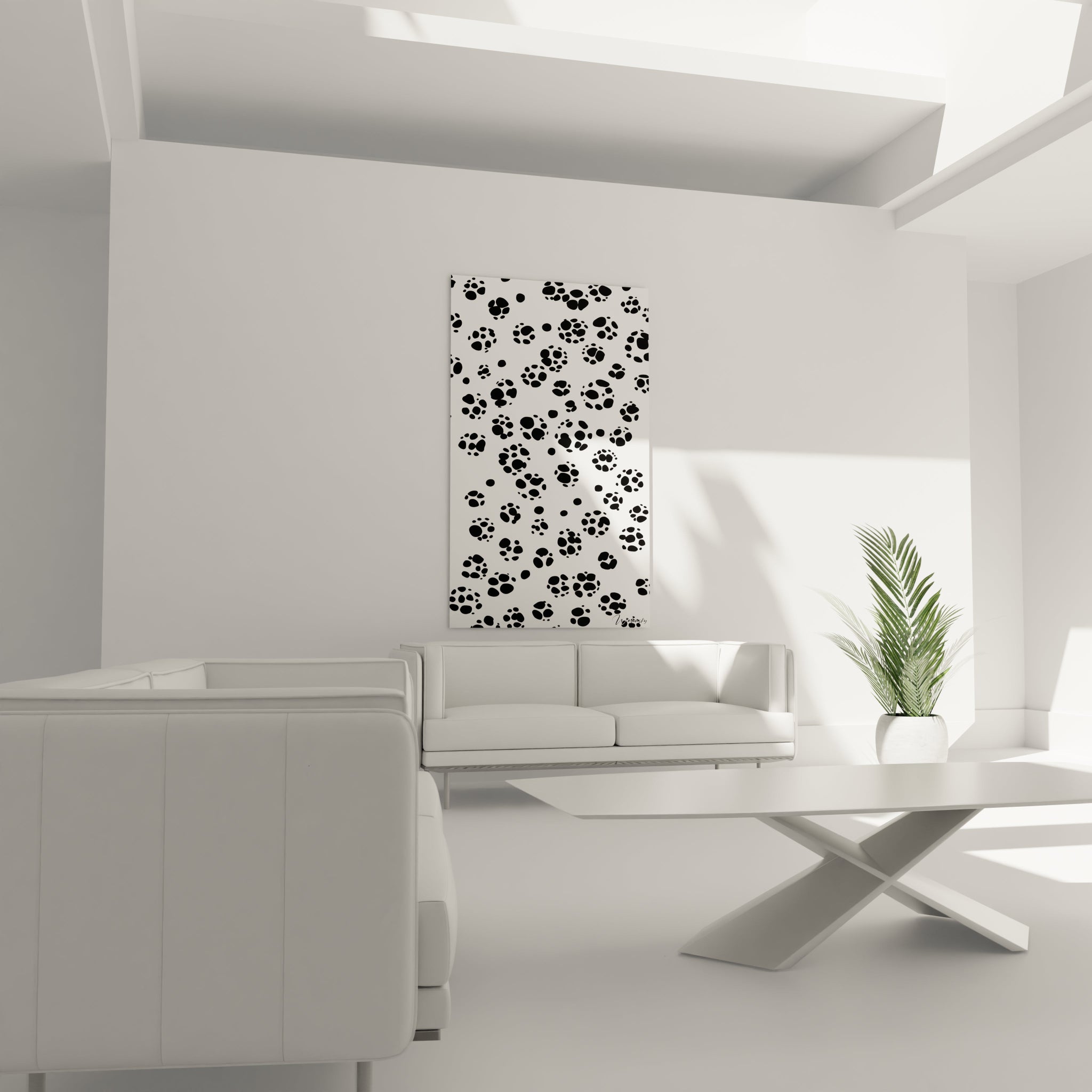 Tableau tacheté noir et blanc Walensky pour une décoration moderne et stylée