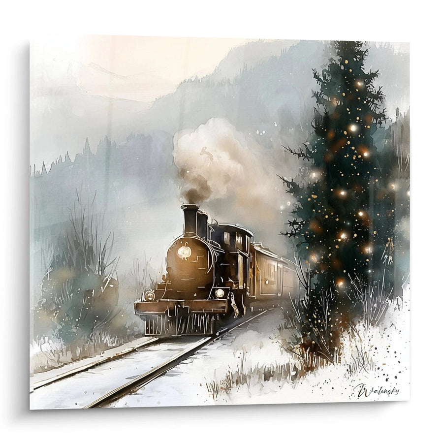 Tableau Train Express vers l'Arbre Scintillant - édition Noël