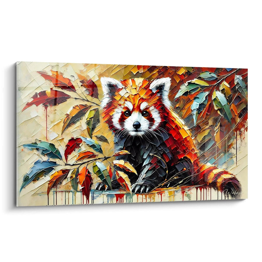 Cuadro Tranquilidad Escarlata - Edición Panda Rojo Animales