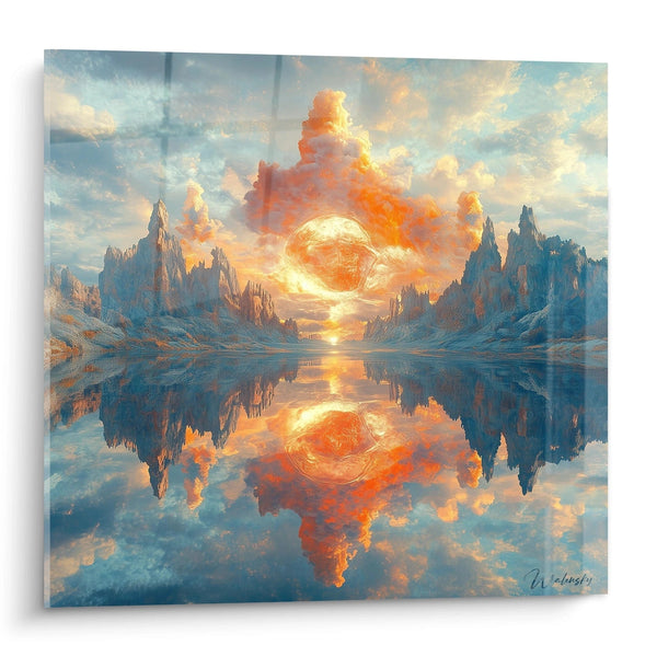 Koperkleurig Schilderij van Stille Transcendentie - moderne abstracte editie
