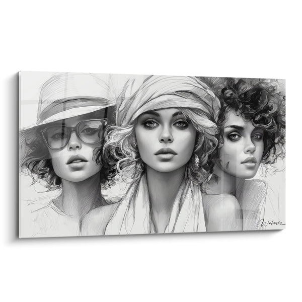 Tabla Trío Femenino - Encanto y Carácter - edición ilustración de moda