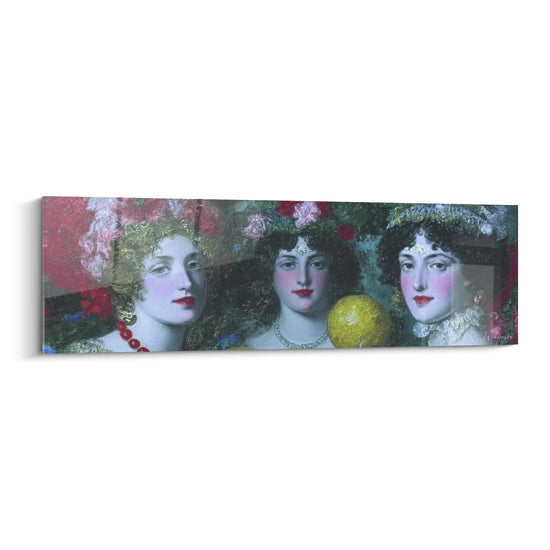 Cuadro Tres Mujeres Profetisas Florales - edición prerafaelita