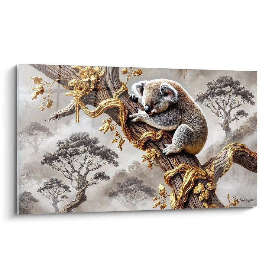 Cuadro Trono Dorado - Edición Koala Animales