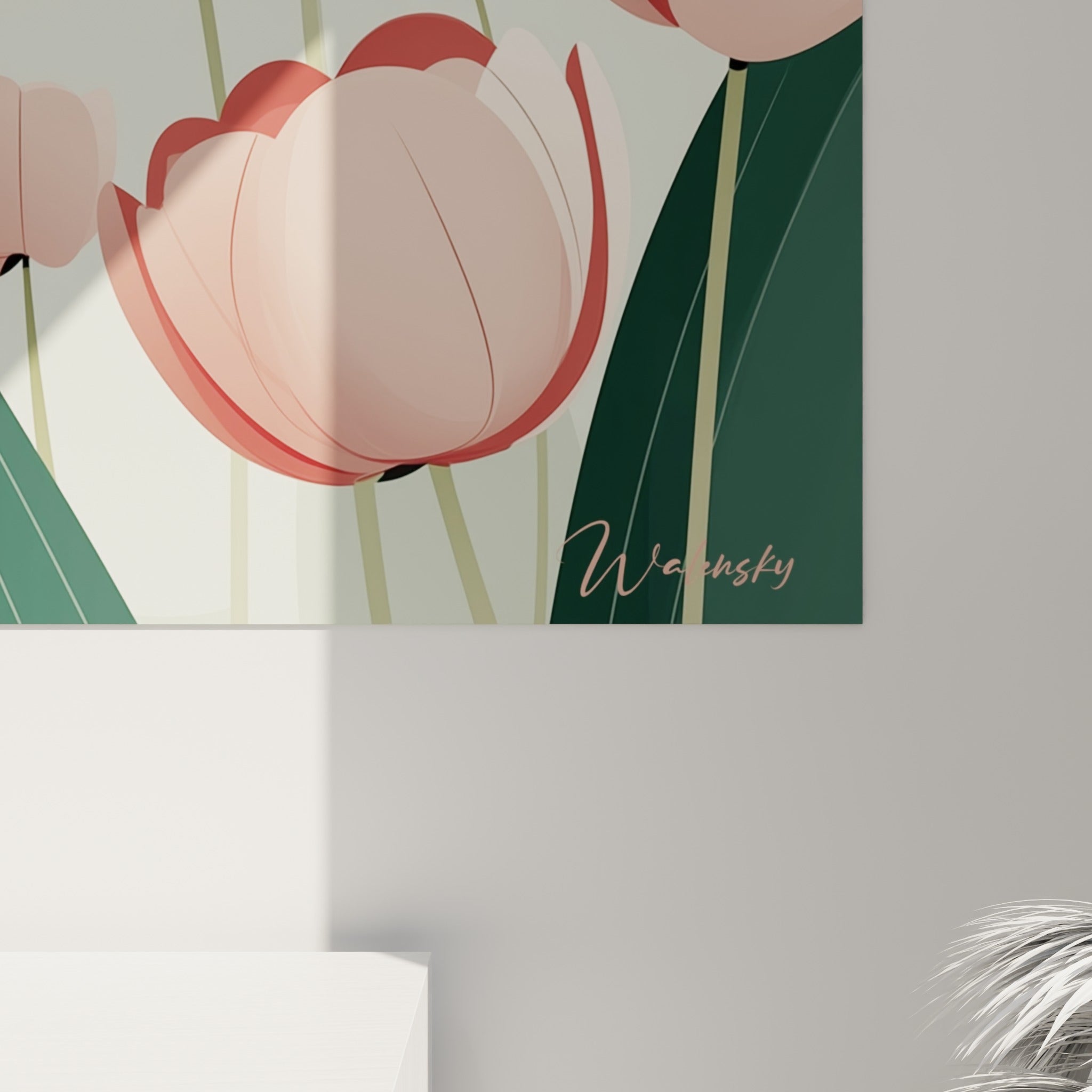 Détails des nervures roses et striures vert foncé révélant la texture fine de l'impression florale