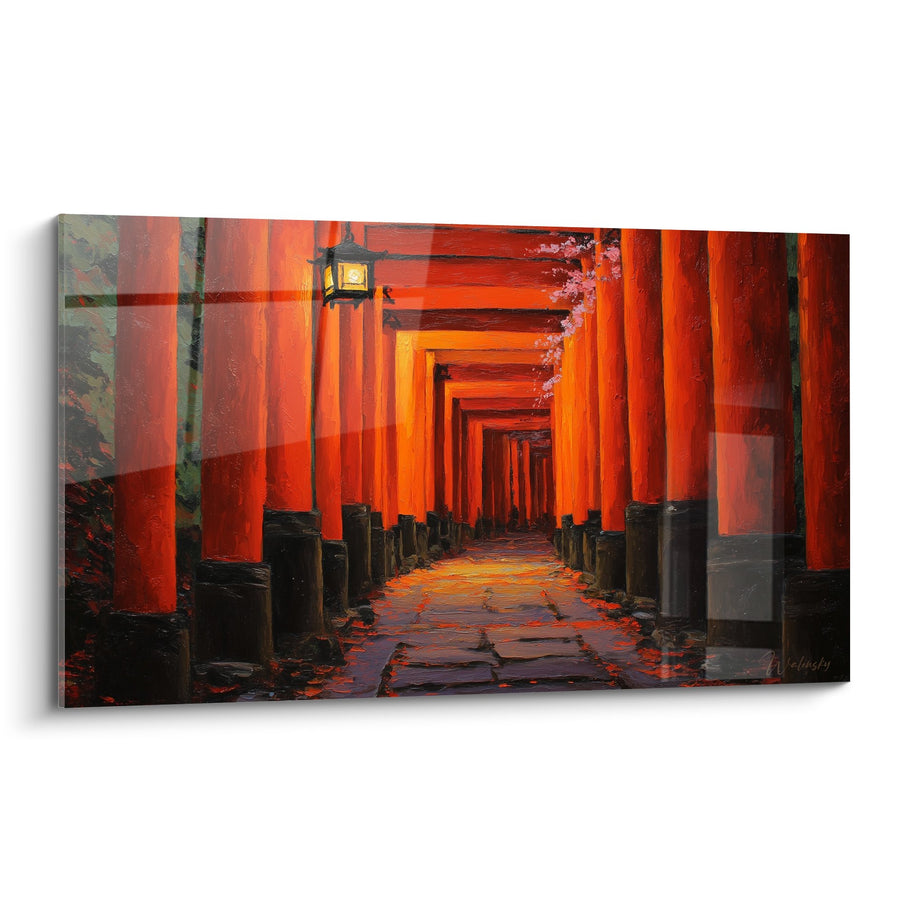 Tableau tunnel kermissin met gouden lantaarns - Mystiek doorgang - Editie torii