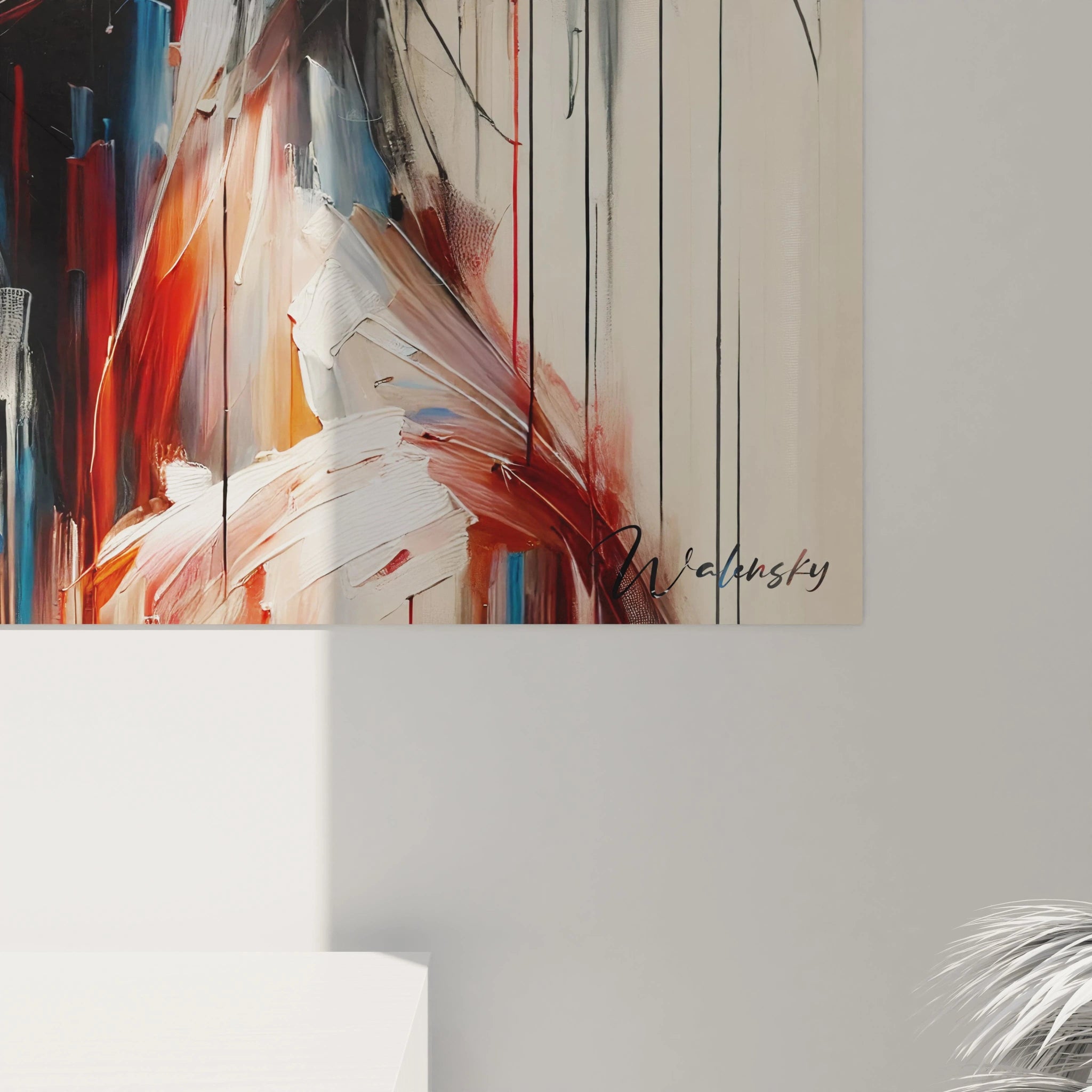 Zoom sur les details de ce tableau romantique. Ses textures abstraites et couleurs intenses revelent une passion brute et une tendresse infinie pour votre decoration interieure.






