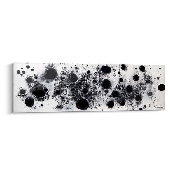 Tableau Univers Explosé Ténébreux - édition tacheté noir et blanc