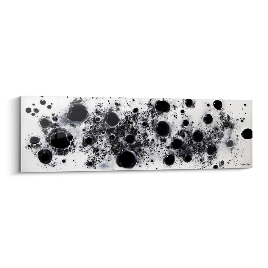 Tableau Univers Explosé Ténébreux - édition tacheté noir et blanc