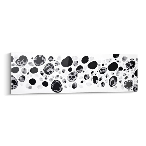 Tableau Univers Microscopique Fascinant Charbon - édition tacheté noir et blanc
